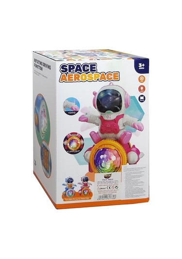 Prestij Oyuncak Işıklı Müzikli 3d Astronot Robot Qb-67y Blue