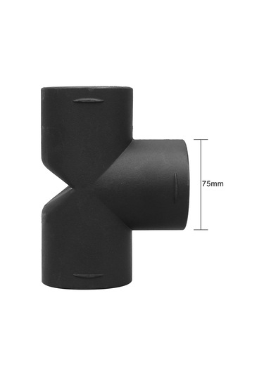 Suofeng Isıtıcı Hava Borusu T Tipi, 75mm Plastik Yakıt Isıtma Aksesuarı,  Uyumlu, Yüksek Isı Dayanıklı