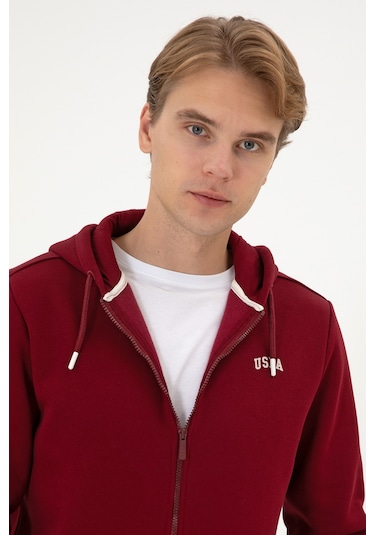 U.s. Polo Assn. Erkek Bordo Hırka Örme 50313755-vr014 Bordo