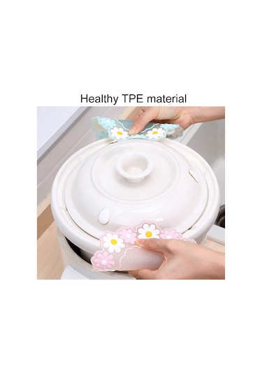 Sones Ev Yüksek Sıcaklığa Dayanıklı Papatya Bardak Altlıkları Mutfak Masa Üstü Yalıtım Matı, Stil: Mavi Büyük Diğer