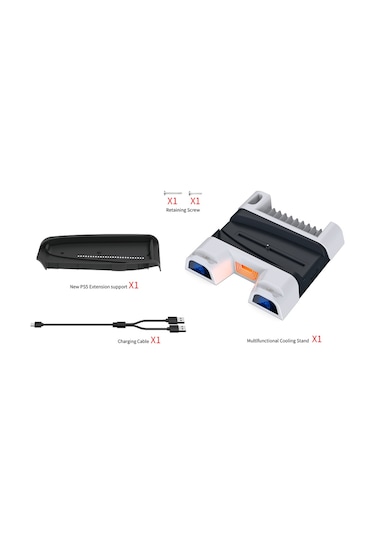 Ps5 Fat/slim/pro Uyumlu Soğutucu Şarj Standı Dobe Tp5-3536b