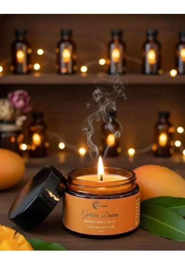 Mango Kokulu Masaj Mumu 30 Ml Doğal Bitkisel Yağlı, Nemlendirici Etkili Mum Aromaterapi Mango