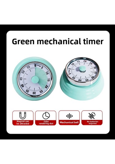 Symbee Stanyum Çelik Mutfak Zamanlayıcı, Manyetik Tutucu İle Fırın Ve Pişirme Hatırlatıcısı, Öğrenci Zaman Yöneticisi Yeşil