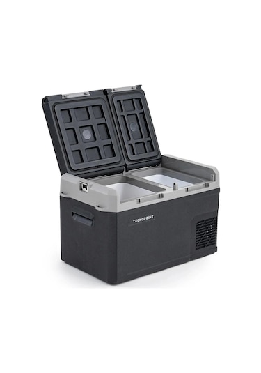 Tecnopoint Çift Kapaklı 30 Litre Taşınabilir Araç Buzdolabı 12v/24v/220v Uyumlu