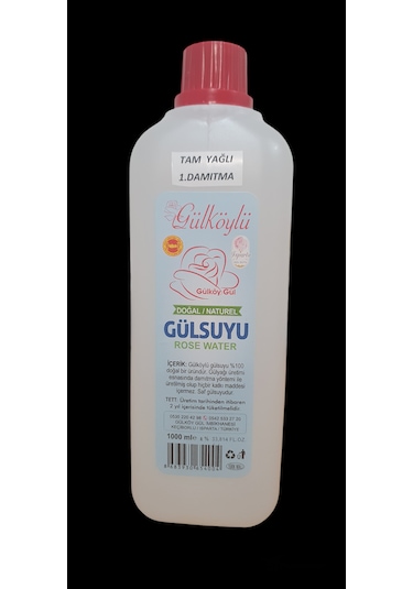 Gülköylü Yağı Alınmamış Isparta Gül Suyu 1 L