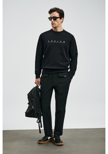 Lufian Erkek Cooper Sweatshirt 112030177 Siyah Siyah