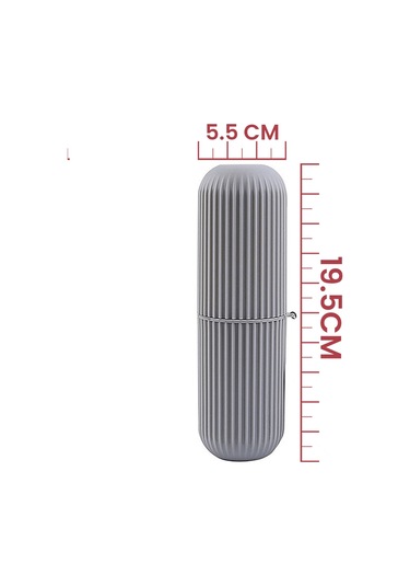 Gri - Seyahat Tipi Diş Fırçası, Makyaj Malzemesi Saklama Kabı, Çok Amaçlı Aksesuar Organizeri Gri