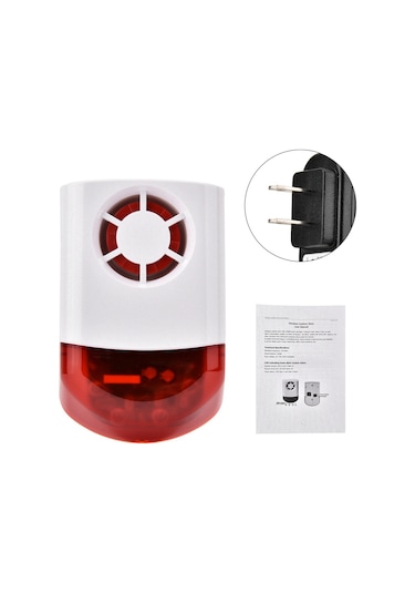 Akıllı Kablosuz Akustik Optik Güvenlik Alarm Sistemi Siren 433mhz