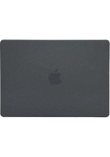 Kilifone - Macbook Uyumlu Macbook 13.3' Air 2020 A2337 Msoft Carbon Fiber Tasarımlı Kapak - Siyah