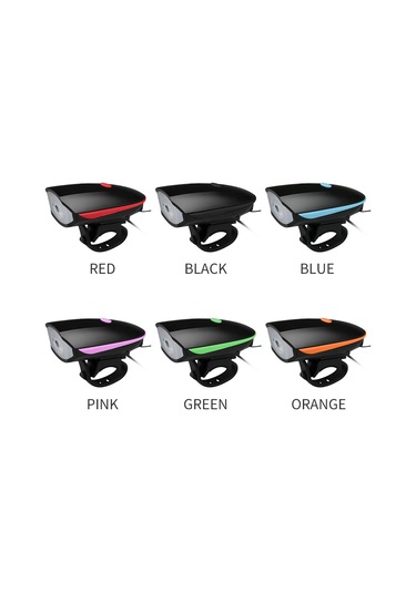 Ranyeek Usb Şarjlı Bisiklet Ön Farı Ve Korna Seti - Gece Sürüşü İçin Su Geçirmez, Yüksek Parlaklık, 3 Işık Modu, 120db Sesli Uyarı Siyah