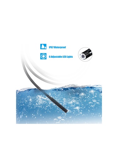 Xiyyadms 7mm Ip67 Su Geçirmez Endoskop - 1m Esnek Kablolu, Usb/type-c Uyumlu, 6 Led Işıklı, Otomobil/ Boru Kontrol Aracı Çok Renkli