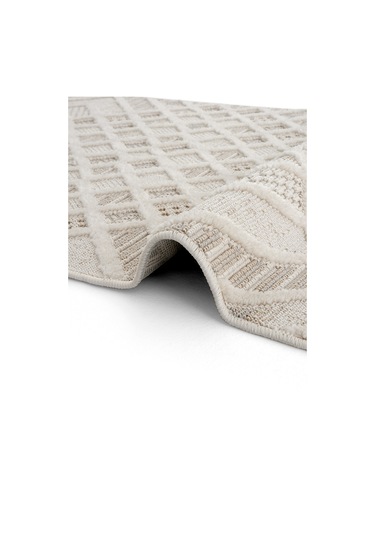 Cool Halı Ares 8802 Krem Yolluk Geometrik Antre Hol Koridor Halı Yatak Odası Halı Bukle Halı Yolluk