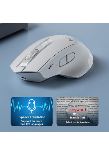 Inphıc S6 Aı Akıllı Sesli Fare Kablosuz Bluetooth Fare 2400 Dpı Desteği Ses Kontrollü Yazma