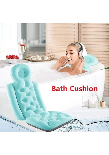 Pembe Banyo Kaynağı Su Geçirmez Kaymaz Spa Banyo Pedi Tam Vücut Küvet Minderi Banyo Yastığı M