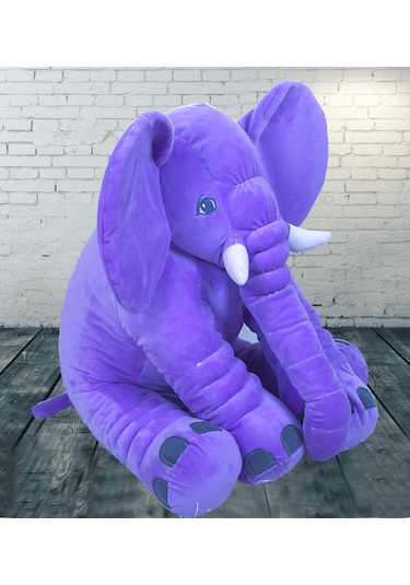 Uyku Arkadaşım Fil Peluş Fil 65Cm Dev (Lila)