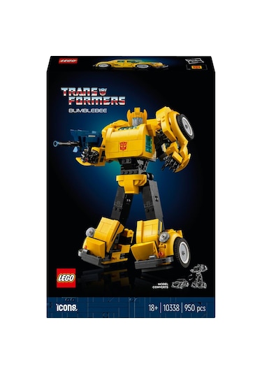 LEGO® Icons Transformers Bumblebee 10338 - Yetişkinler İçin Koleksiyonluk Robot Aksiyon Figürü Yapım Seti (950 Parça)
