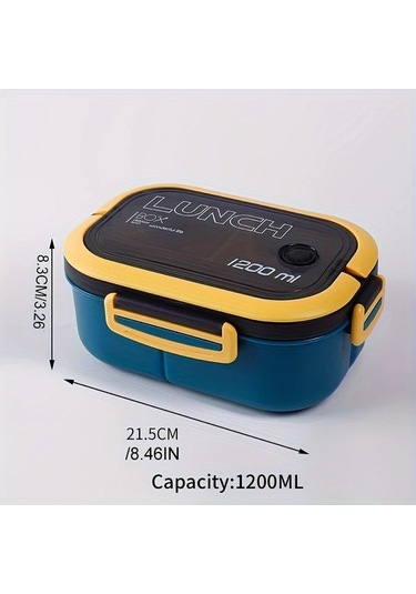 Topnotch Beyaz 2 Katlı Mikrodalgada Kullanılabilir 40.58oz Yemek Kutusu Çatal Kaşık Setli Beyaz