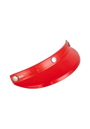 Fortunelane My02 Retro 3/4 Kask Siperliği, Kırmızı, Güneş Koruma, Motosiklet Kaskı