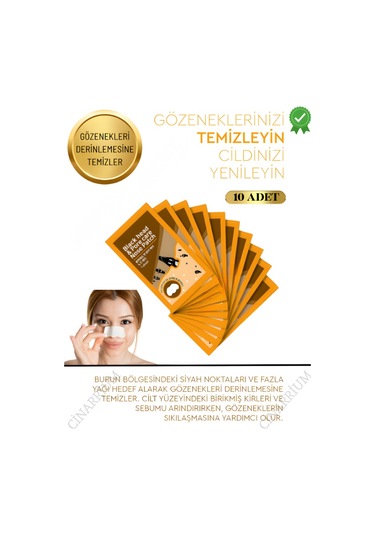 Siyah Nokta Ve Gözenek Temizleyici Burun Bandı 10 Lu Pürüzsüz Ve Temiz Cilt İçin Etkili Çözüm
