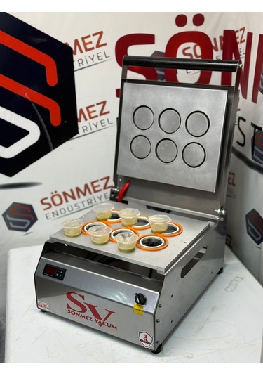 Sönmez Vakum 70 Mm Sos Kabı Yapıştırma Kapatma Makinesi Dürüm Sosu Paketleme Makinası