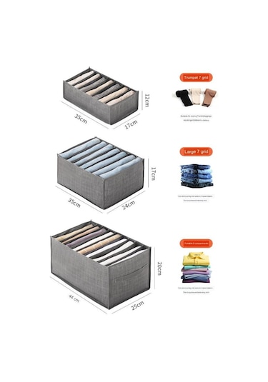 Pantolon Elbise Saklama Dokunmamış Kumaş Kutusu Kot Tayt Bölmeli Bitirme Çantası Giyim Bölücü Sepeti Ev Gardırop Bölücü Çanta Saklama Çantası C Diğer