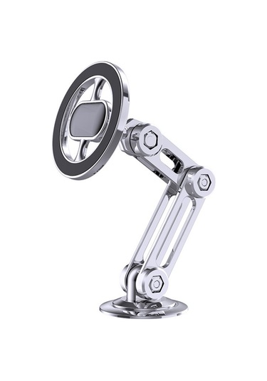 Tenfowee 2024 Yeni Araç İçi Manyetik Telefon Tutucu - 360 Dönebilir, Katlanabilir, Güçlü Yapışkanlı, Evrensel Tasarım GÜMÜŞ