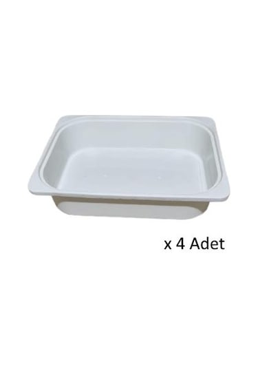 Kenzlife Çamaşır Mutfak Sepeti Byz 10 040 30 Plastik Sepet 04 Adet Beyaz