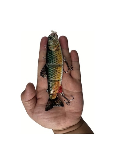 Fochsia Şarj Edilebilir Led Işıklı Robot Yapay Yem Gümüş Renk 4 Kademeli Yüzme Şekilli Elektrikli Sallanır Balık Yemi