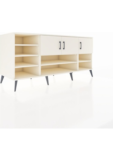 Kronos Konsol 9 Raflı 3 Kapaklı 176x59x83 Aytaşı-aytaşı/antrasit Aytaşı/antrasit