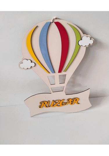 Çocuk Oda Kapı Süsü İsime Özel Krem