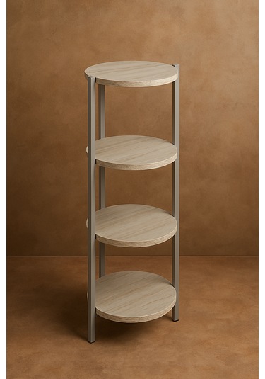 4 Katlı Raf - Çiçeklik, Organizer, Sehpa Ve Köşe Rafı Gri