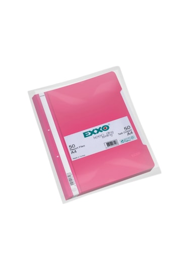 Exxo Telli Dosya Pp Pastel A4 Pembe 50 Li Paket