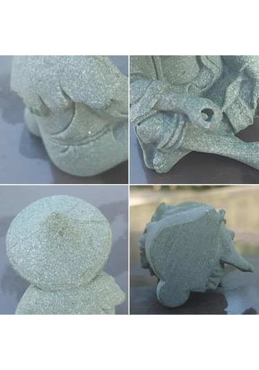 Yaleker Mini Balıkçı Heykeli: Yapay Taştan Yapılmış, Su Ortamları İçin Güvenli Ve Dekoratif Hobi Aksesuarı