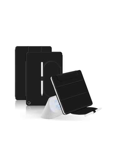 Google Uyumlu Pixel Tablet İçin Üç Katlı Stand Kapağı Pu Deri Manyetik Eklenti Tablet Kılıfı