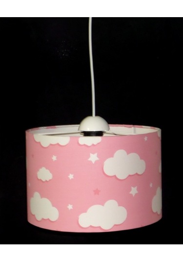 Pembe Bulut Kız Bebek-Çocuk Odası Avizesi