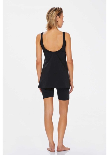 Kadın Büyük Beden Siyah Askılı Taytlı Mayo C5t5n8o3 001