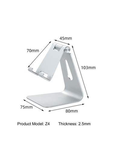 Suofeng Alüminyum Z4 Telefon Ve Tablet Tutucu - 270 Döner, Çift Katlı, Ev Ve Ofis İçin Evrensel, Siyah Siyah