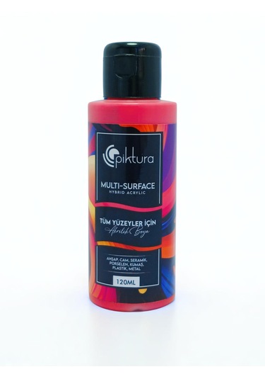 Piktura Akrilik Multisurface Boya 120ml Derin Kırmızı