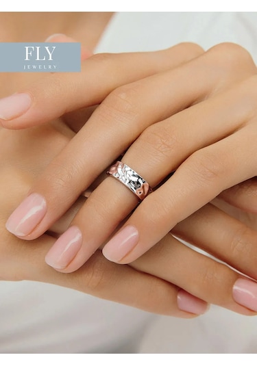 Fly Jewelry 925 Ayar Gümüş Falanks Yüzüğü 293322340 Gri