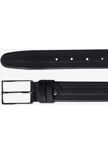 AC&Co / Altınyıldız Classics Erkek Siyah-lacivert Özel Ahşap Kutulu 2'li Casual Kemer Set Damat Bohçası Lacivert - Siyah