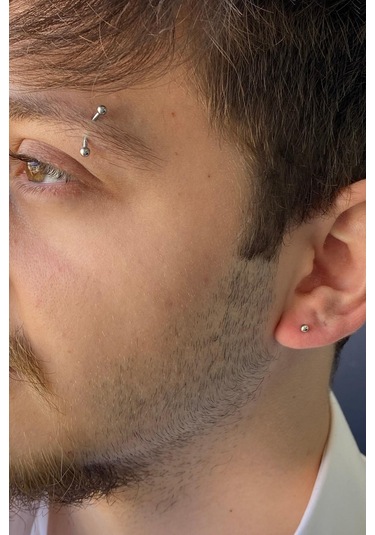 Zümrüt Sarraf 3 Mm Beyaz Küçük Top 14 Ayar Altın Erkek Küpe