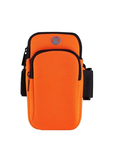 Turuncu Açık Spor Çanta Kol Çantası Kol Bandı Cep Telefonları Tuşları Spor Salonu Tarzı Koşu Tutucu Çanta Koşu Spor Salonu