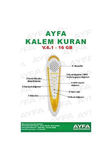 Orta Kalem Kuranı Seti V 6.1 16Gb - Kod Ayfa001E