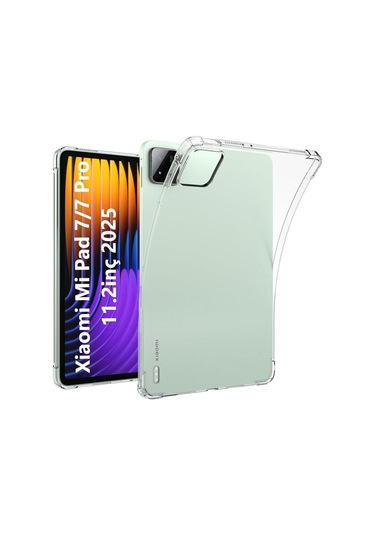 Xiaomi Mi Pad 7 / 7 Pro 11.2inç 2025 Kılıf Darbelere Dayanıklı Şeffaf Kapak Kapaklı Kılıf