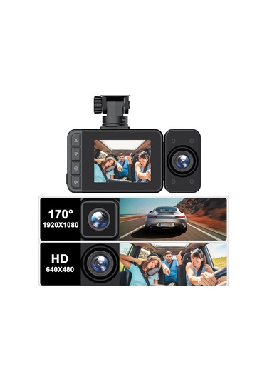 Gajeena A18 Model 1080p Gece Görüşlü Üç Kanallı Wifi Araç Kamerası - Otomatik Döngü Kayıt Ve Park Monitörü Fonksiyonu