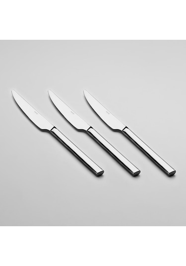 Nehir Dalyan Sade 12 Kişilik 84 Parça Kutulu Çatal Kaşık Bıçak Takımı Gümüş