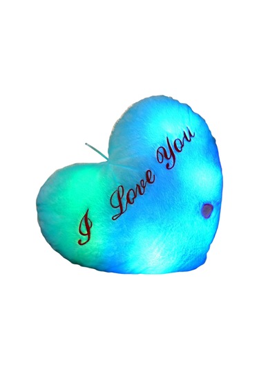 Yaratıcı Parıldayan Kalp Yastık Renkli Işıklı Led Aşk Kalp Şeklinde Peluş Atma Yastığı Sevgililer Günü Hediyesi İçin Düğün Dekoru Kız Arkadaş İçin Ev Kanepesi Diğer