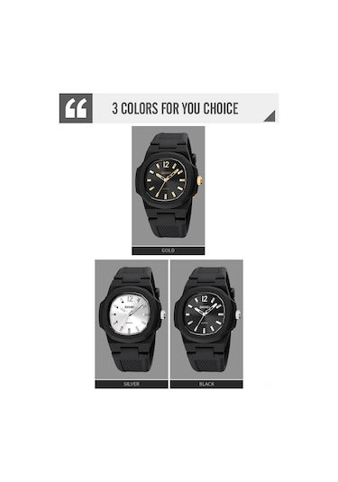 Leezsing Skmeı Erkek Kuarc Saati 1717 - 5atm Su Geçirmez Spor Stili Kol Saati Altın Altın