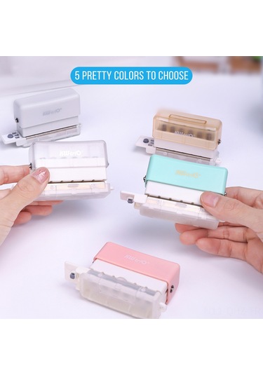 Aubyhe 99h6 Modeli 6 Delikli Spiral Defter Delik Açıcı - 3 Yaprak Girişi, 5.5mm Çap, A4/b5/a5 Uyumlu, Şeffaf Kahve Rengi Şeffaf