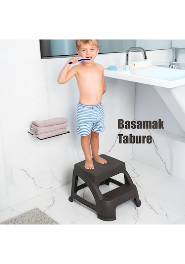 Porsima Ak-642 Basamaklı Tabure Merdiven Çocuk Taburesi Bitter